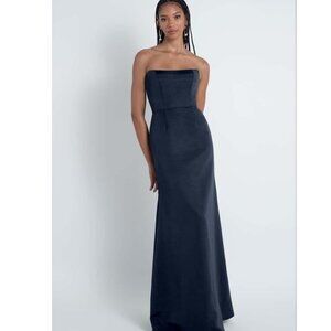 Navy Faille Strapless Gown Style Paige Size 10